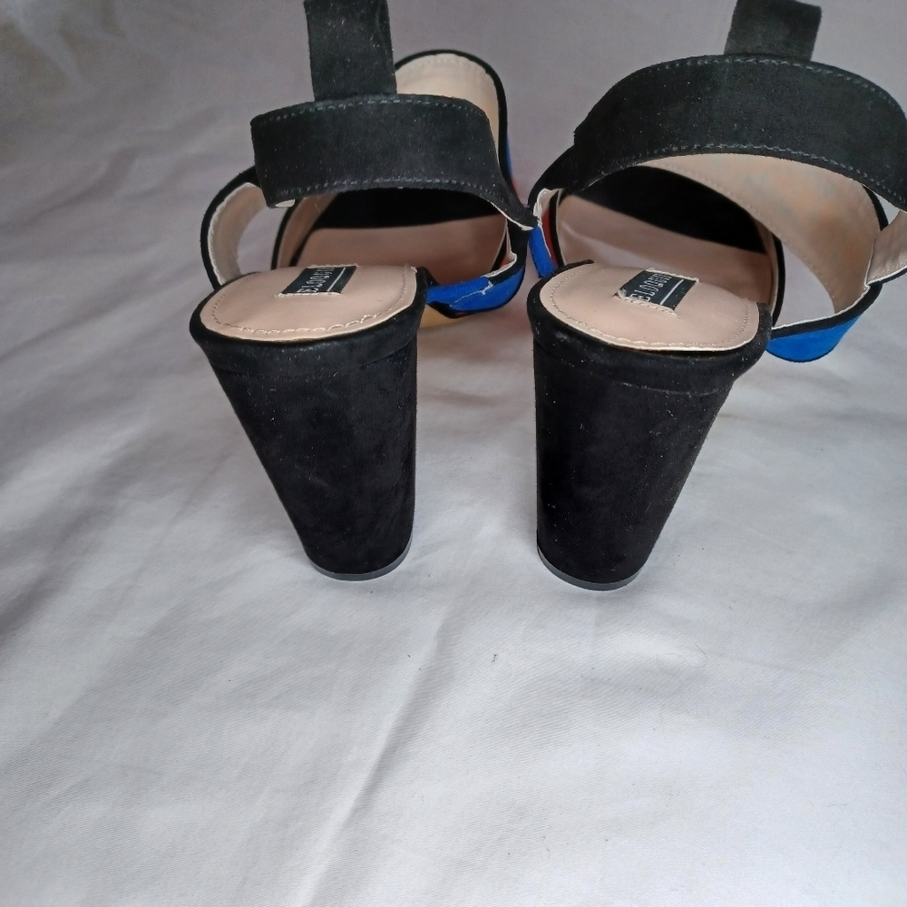 Eloquii Women's Blue and Orange Sandals - Picture 7 of 16